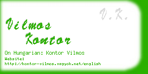 vilmos kontor business card